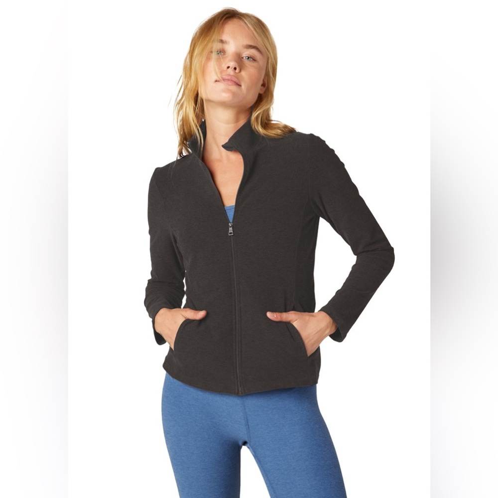 Beyond Yoga Charcoal Bomber Jacket